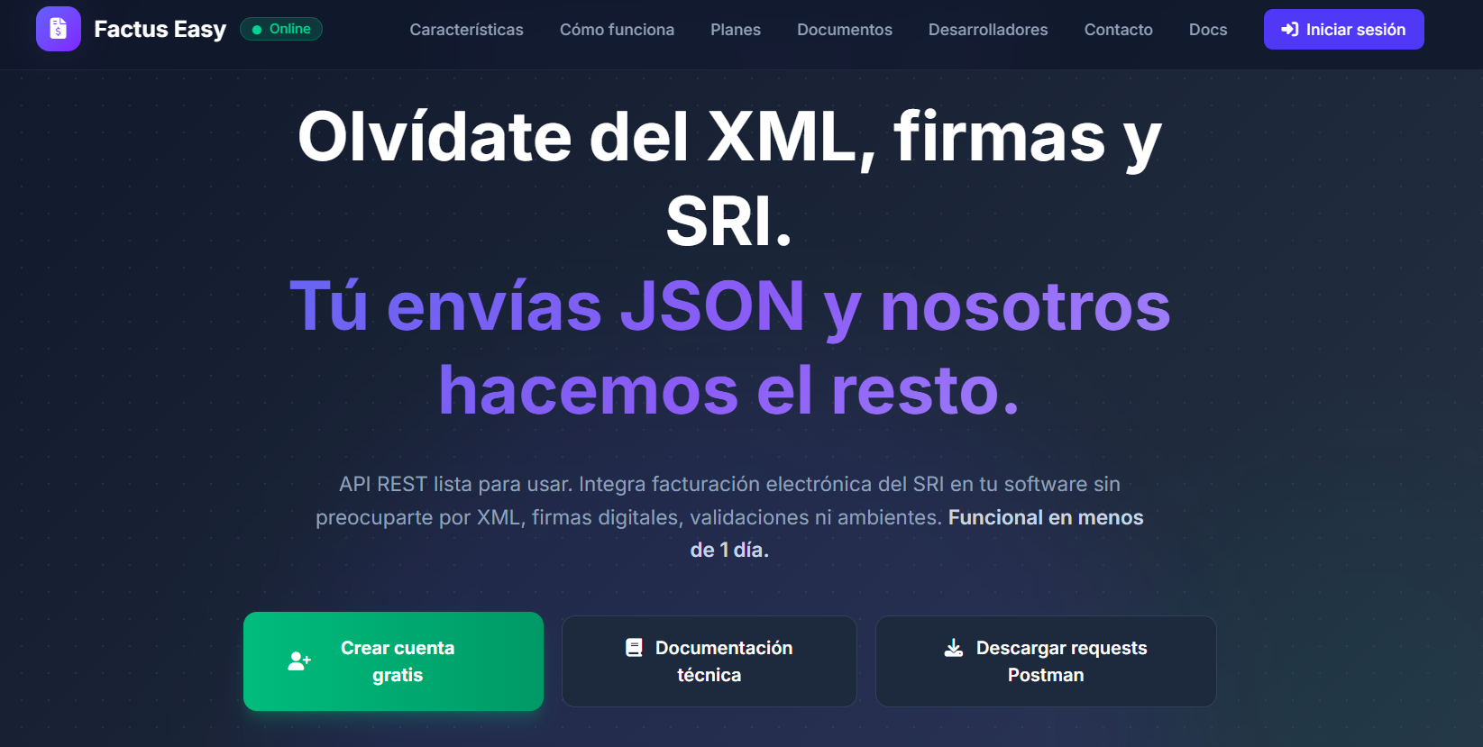 factuseasy - Desarrollo por Diego Jimenez